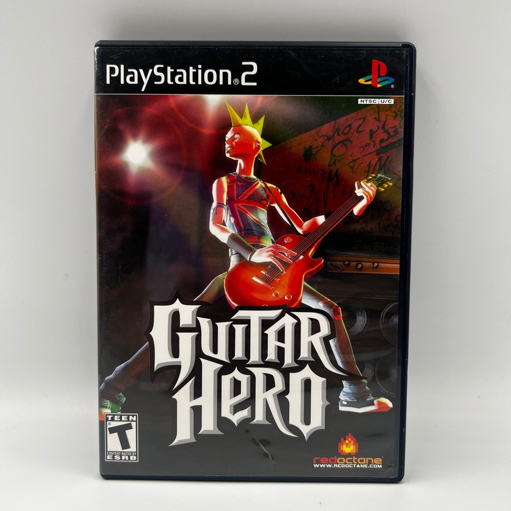 Guitar Hero Sony PlayStation 2 PS2 Game Original 2005 RedOctane Harmonix CIB